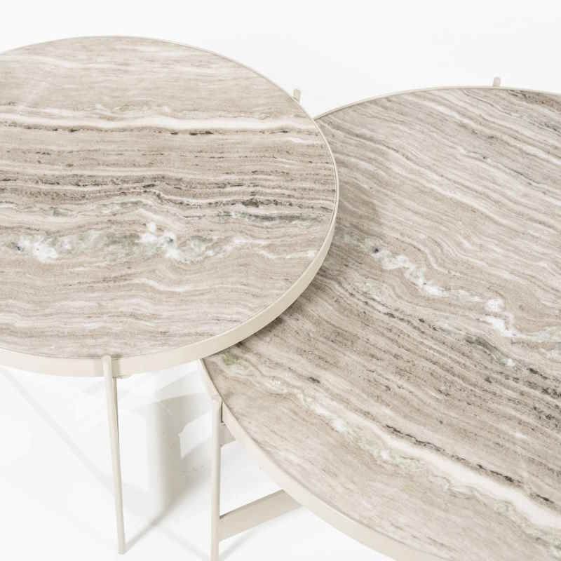 Sib trapezakia set 592 metallo keramiko beige