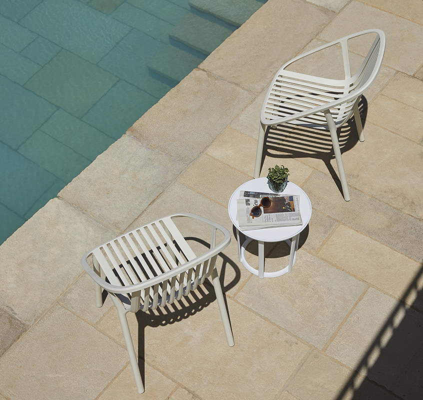 Bini lounge armchair outdoor ivory